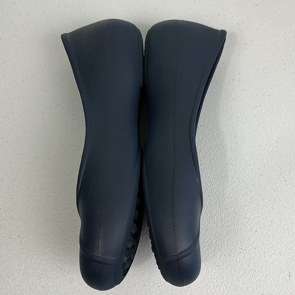 Crocs Olivia II Shoes Faux-Fur Lined Ballet Flat Dual Comfort Blue Slip-on 8 - Picture 3 of 9